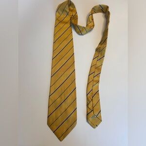 Brioni Yellow Striped Silk Tie